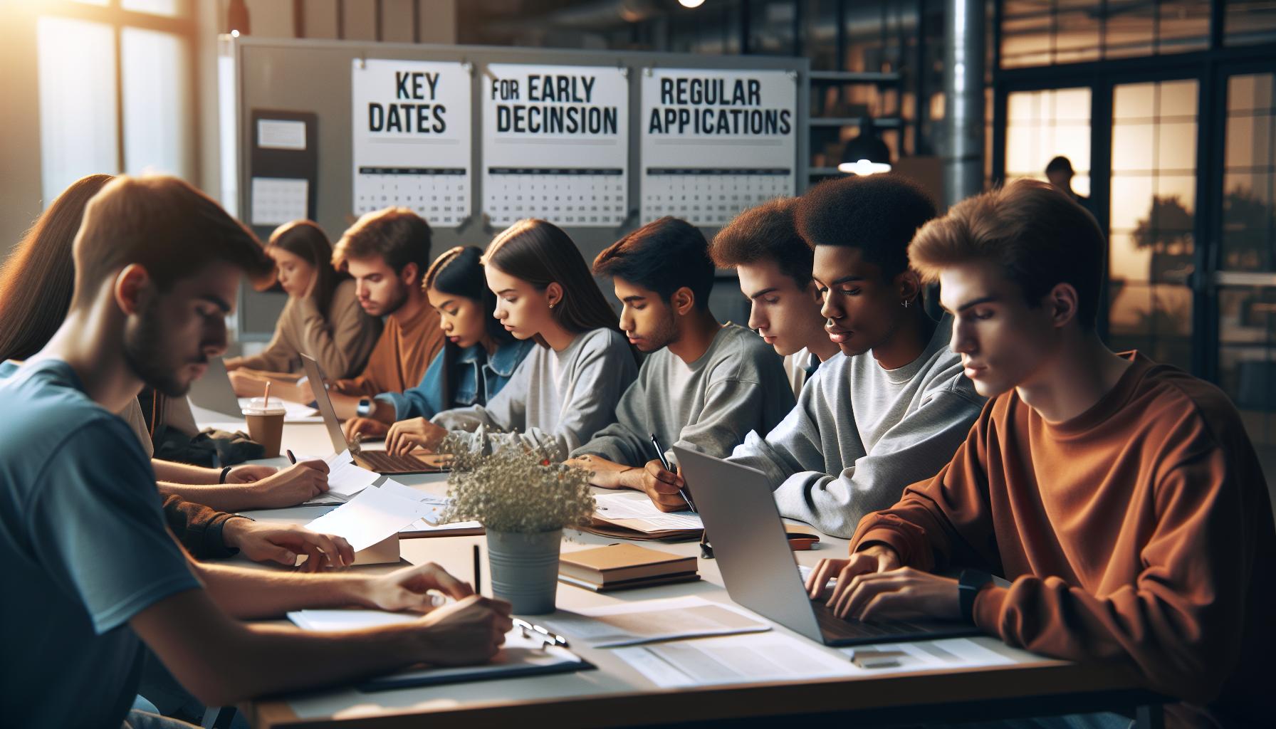 Key Dates for Early Decision and Regular Applications