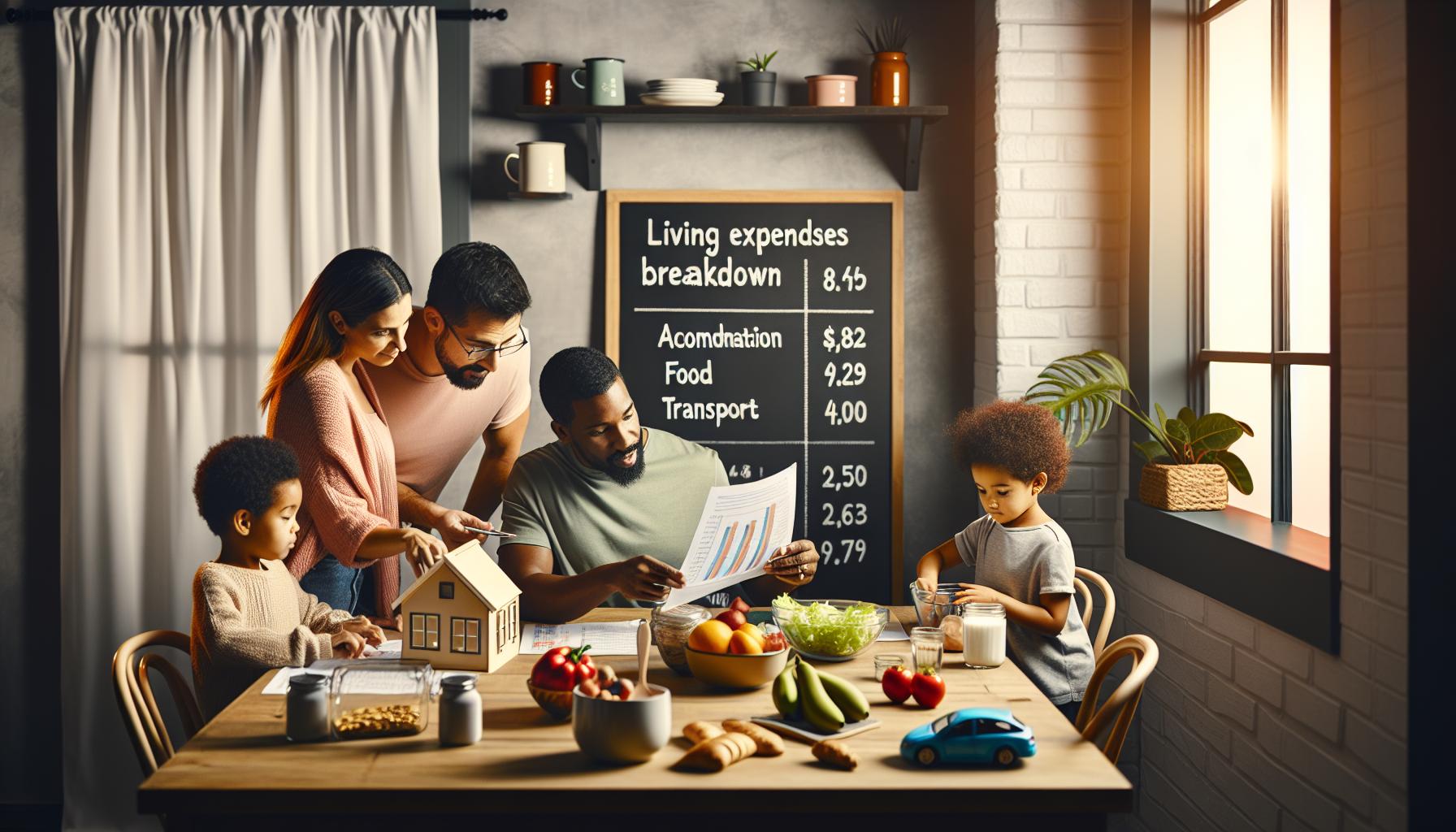 Living Expenses Breakdown: Accommodation, Food, and Transport
